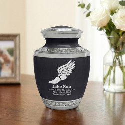 Running - Winged Foot Sharing Urn - Ebony Black