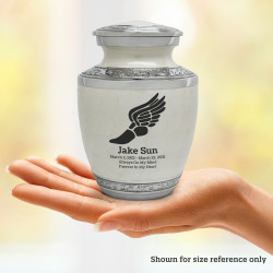 Running - Winged Foot Sharing Urn - Radiant White
