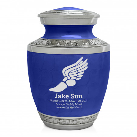 Running - Winged Foot Sharing Urn - Royal Blue