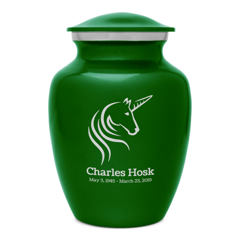 Unicorn Sharing Urn - Shamrock Green