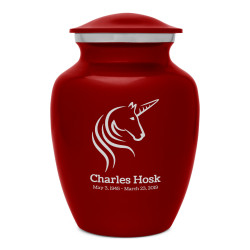 Unicorn Sharing Urn - Ruby Red