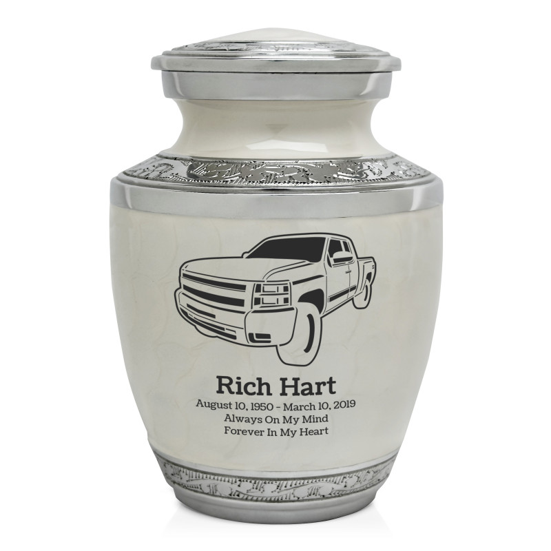 Truck I Sharing Urn - Radiant White