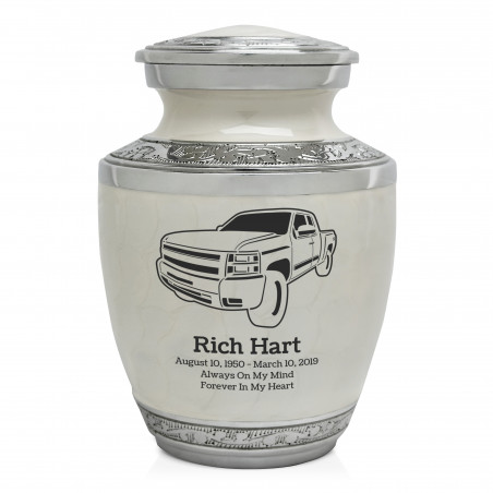 Truck I Sharing Urn - Radiant White