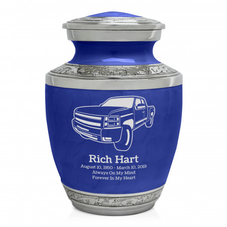 Truck I Sharing Urn - Royal Blue
