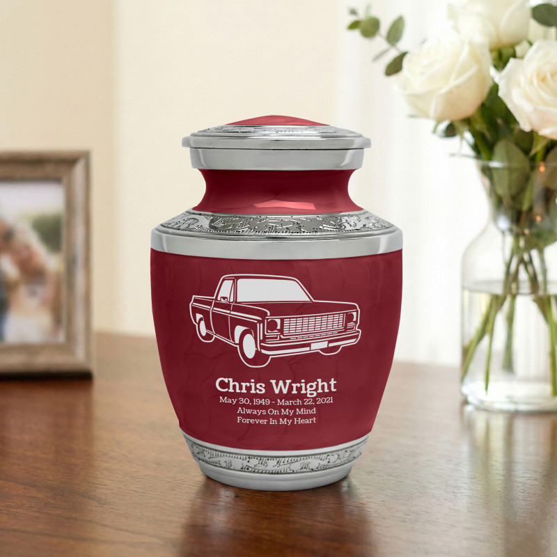 Truck II Sharing Urn - Rose Red