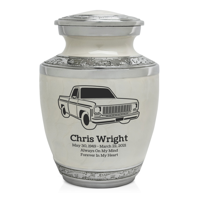 Truck II Sharing Urn - Radiant White