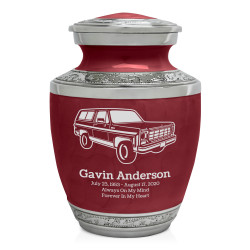 Truck III Sharing Urn - Rose Red