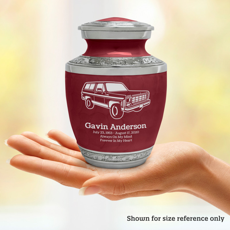 Truck III Sharing Urn - Rose Red