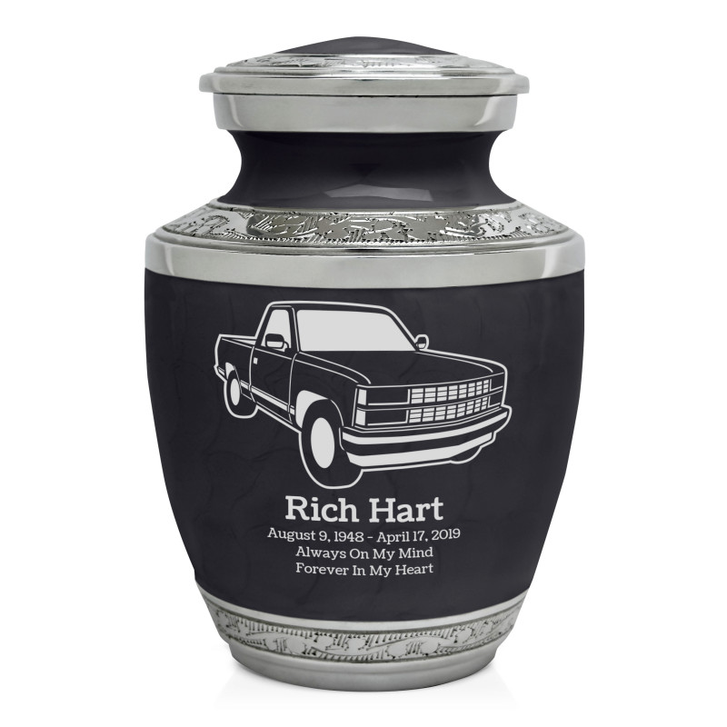 Truck V Sharing Urn - Ebony Black