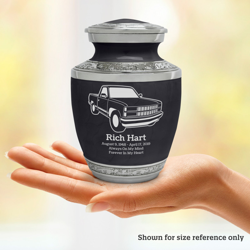 Truck V Sharing Urn - Ebony Black