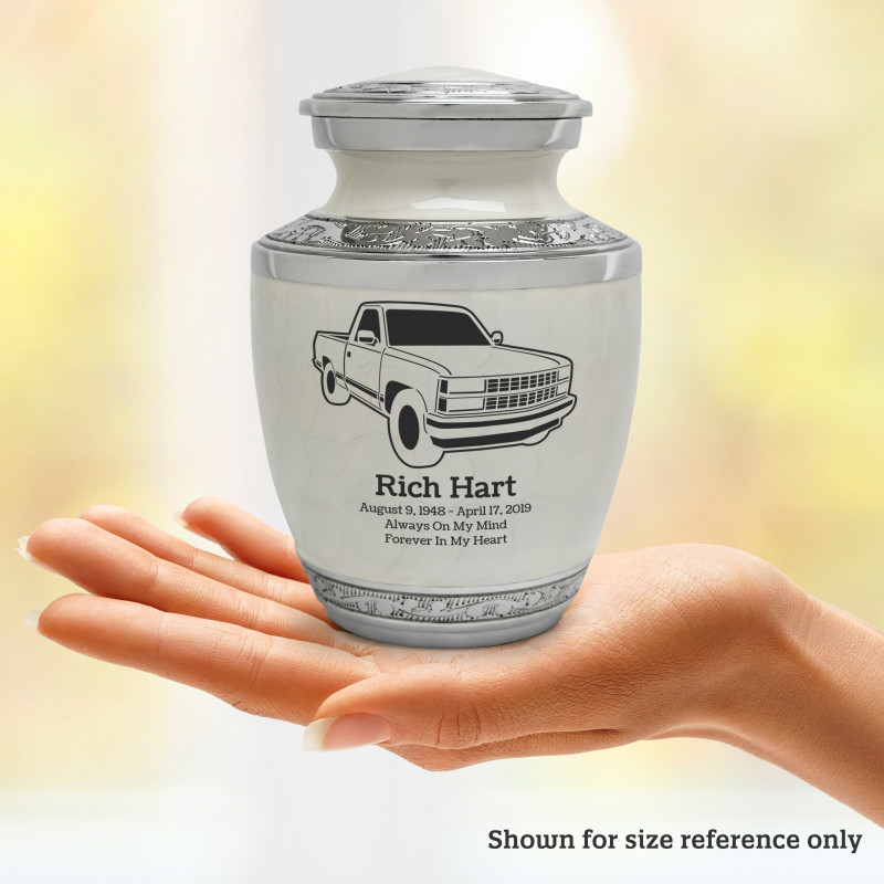 Truck V Sharing Urn - Radiant White