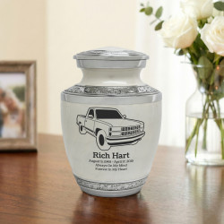 Truck V Sharing Urn - Radiant White