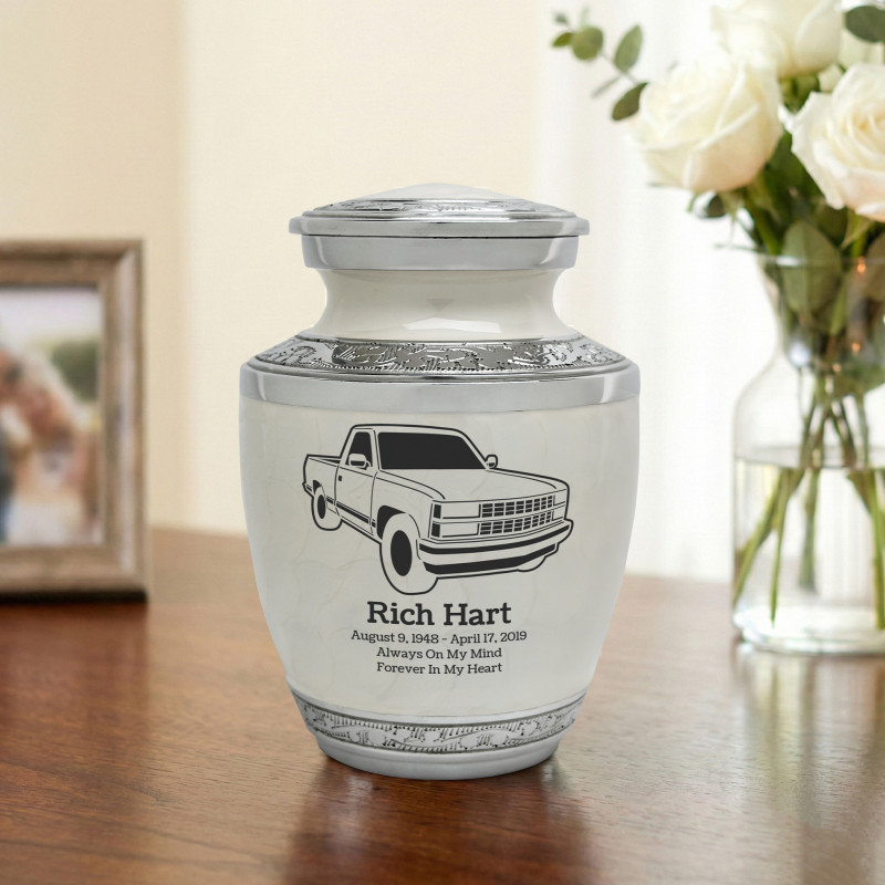Truck V Sharing Urn - Radiant White