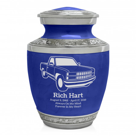 Truck V Sharing Urn - Royal Blue