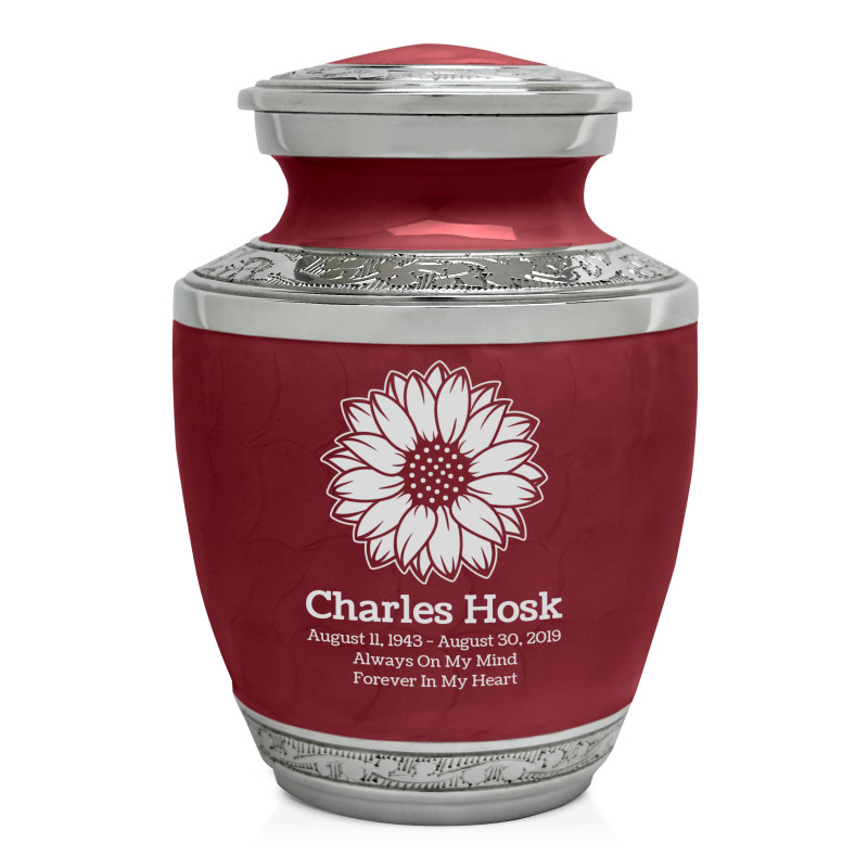 Sunflower Sharing Urn - Rose Red