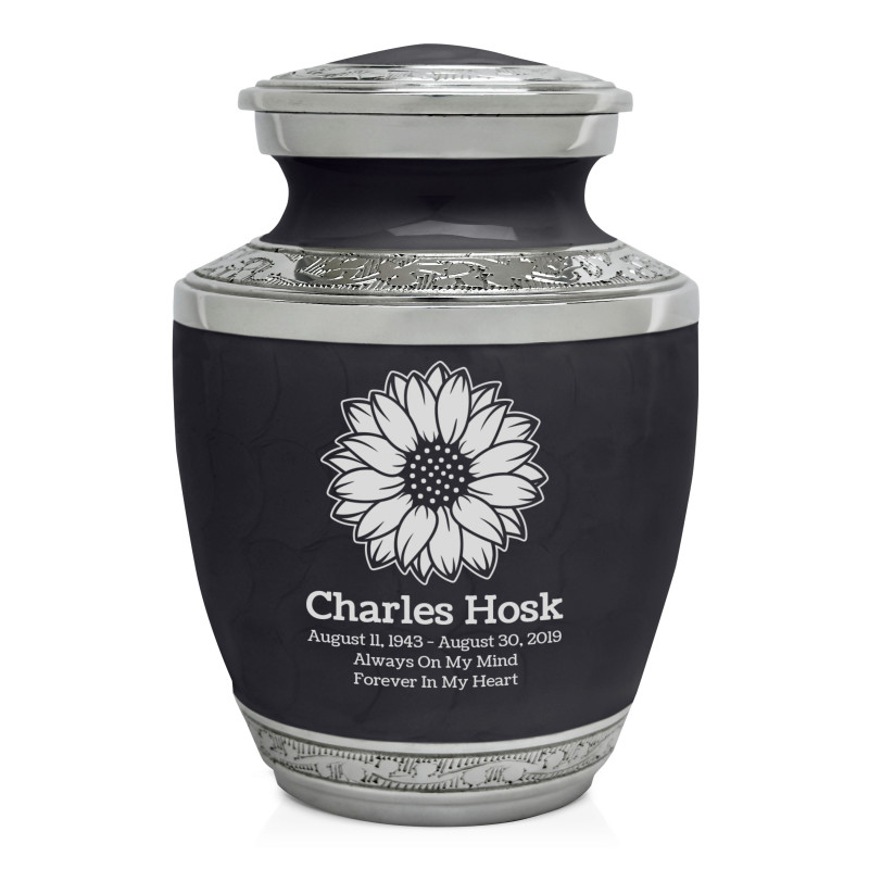Sunflower Sharing Urn - Ebony Black