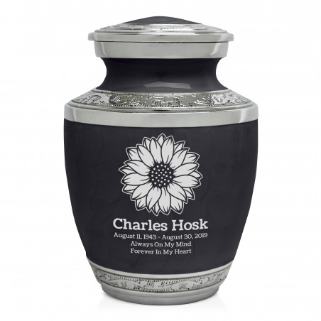 Sunflower Sharing Urn - Ebony Black