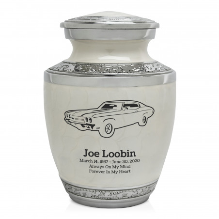 Muscle Car III Sharing Urn - Radiant White