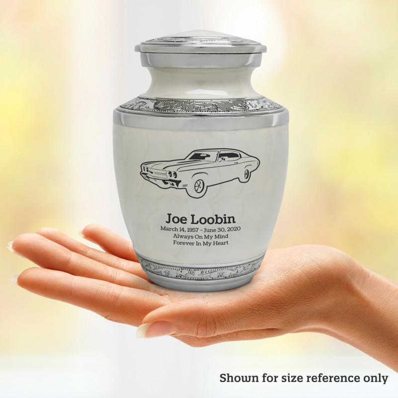 Muscle Car III Sharing Urn - Radiant White