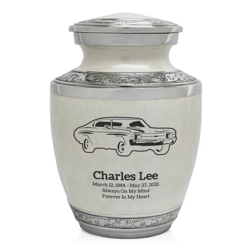 Muscle Car IV Sharing Urn - Radiant White