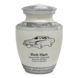 Muscle Car V Sharing Urn - Radiant White