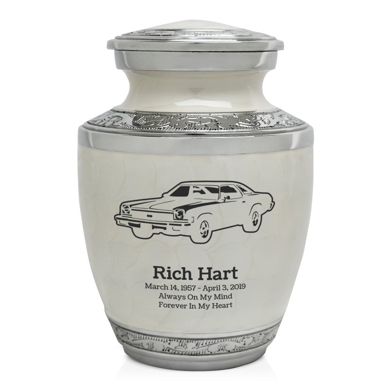 Muscle Car V Sharing Urn - Radiant White