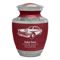 Classic Car VI Sharing Urn - Rose Red