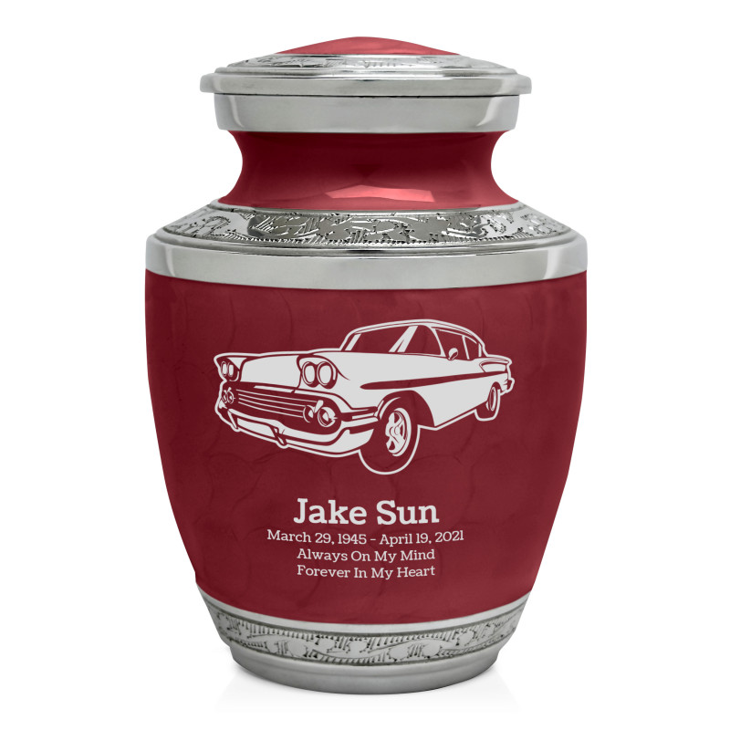 Classic Car VI Sharing Urn - Rose Red
