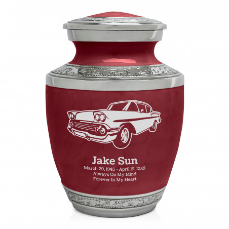 Classic Car VI Sharing Urn - Rose Red