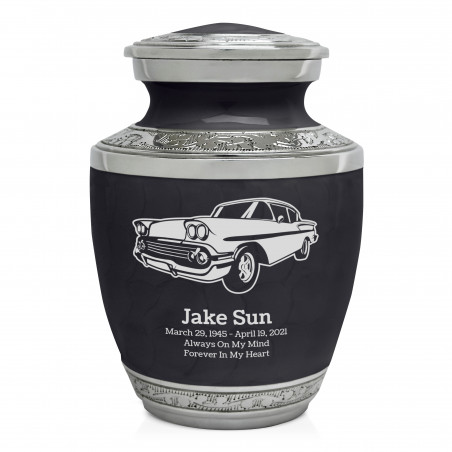 Classic Car VI Sharing Urn - Ebony Black