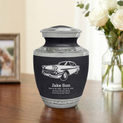 Classic Car VI Sharing Urn - Ebony Black