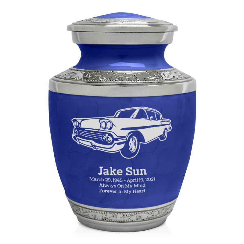 Classic Car VI Sharing Urn - Royal Blue