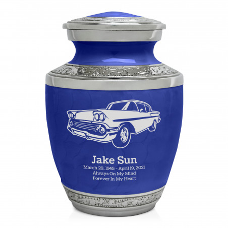 Classic Car VI Sharing Urn - Royal Blue