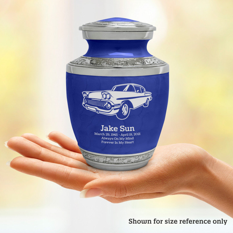 Classic Car VI Sharing Urn - Royal Blue