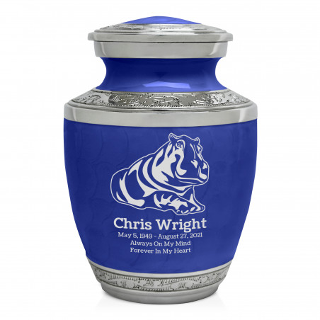Hippo Sharing Urn - Royal Blue