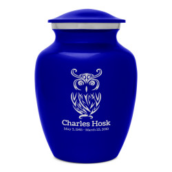 Owl Sharing Urn - Midnight Blue