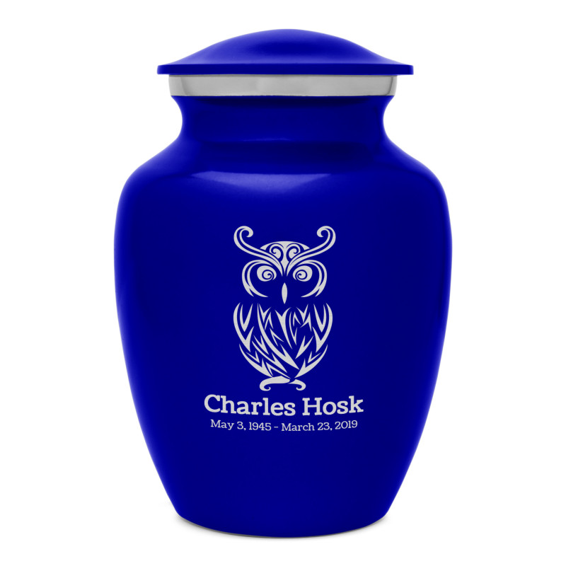Owl Sharing Urn - Midnight Blue