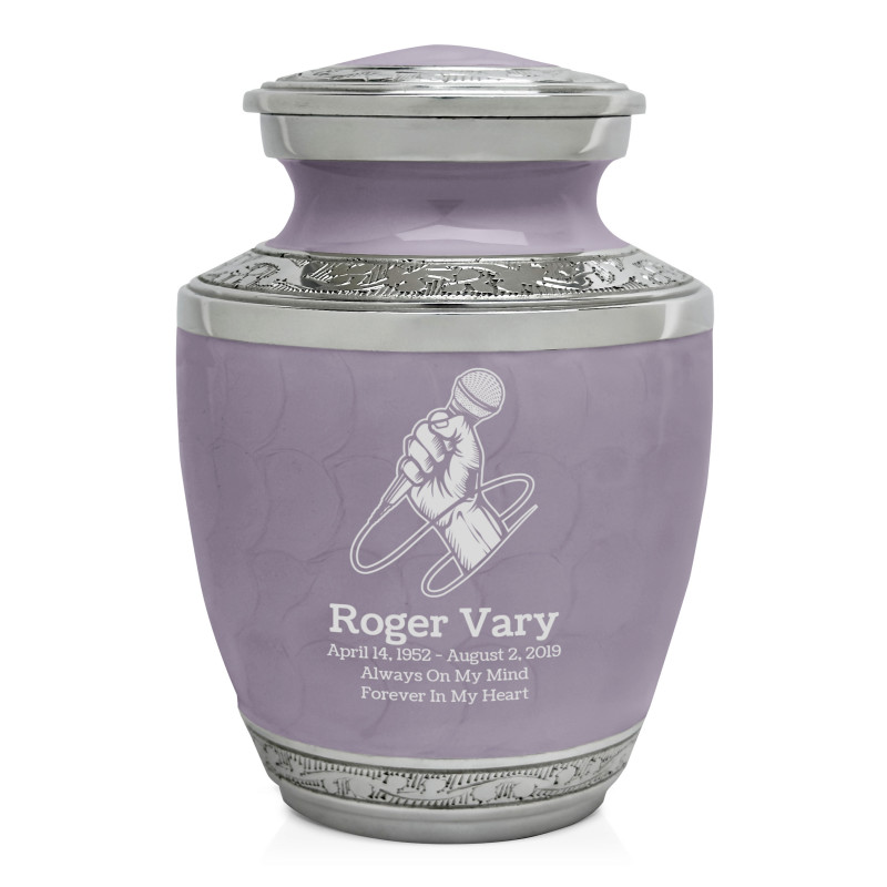 Microphone Hand Sharing Urn - Regal Purple