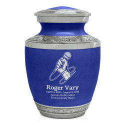 Microphone Hand Sharing Urn - Royal Blue