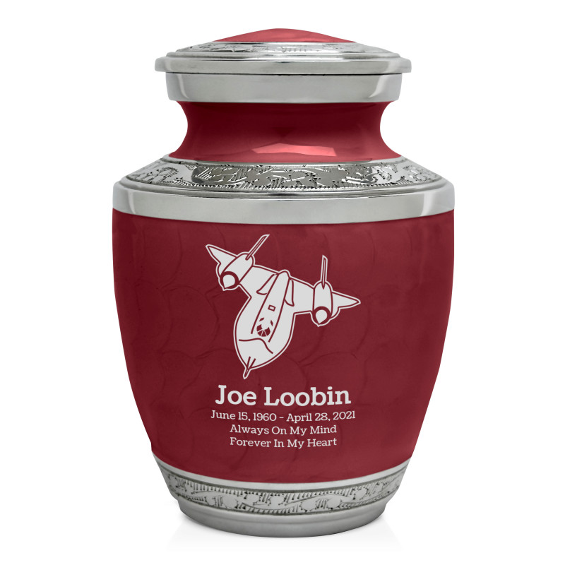 SR71 Jet Sharing Urn - Rose Red