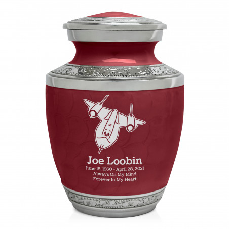 SR71 Jet Sharing Urn - Rose Red