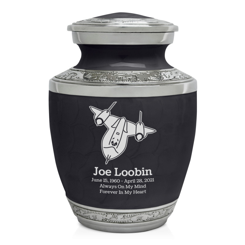 SR71 Jet Sharing Urn - Ebony Black