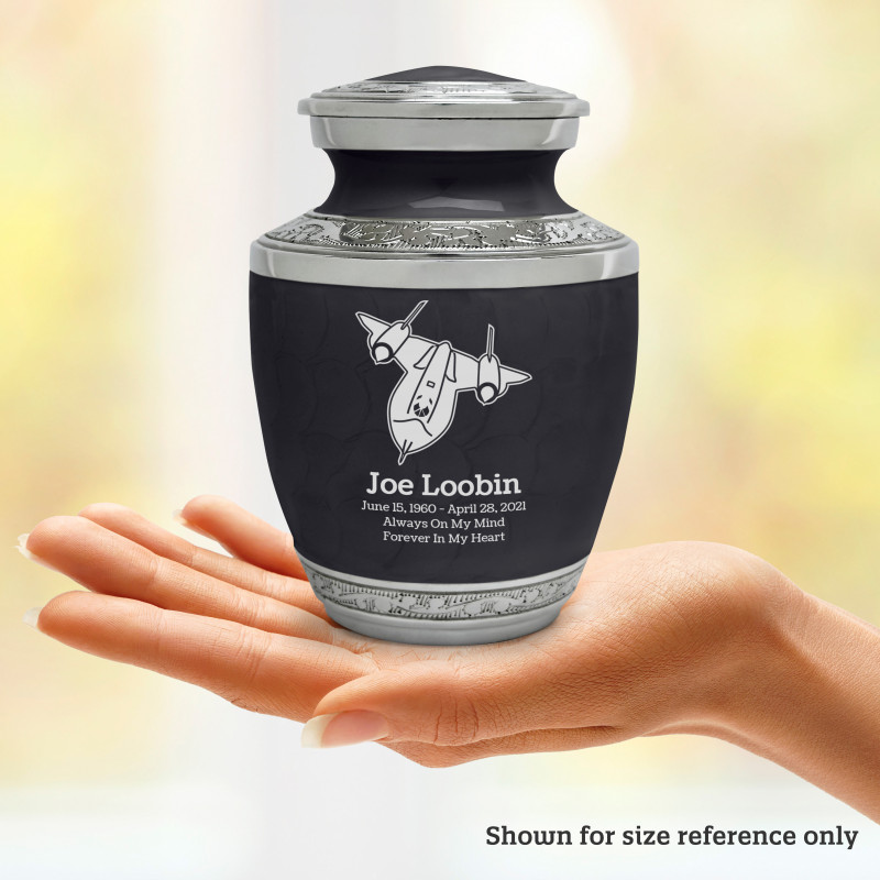 SR71 Jet Sharing Urn - Ebony Black