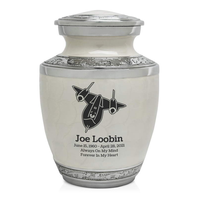 SR71 Jet Sharing Urn - Radiant White