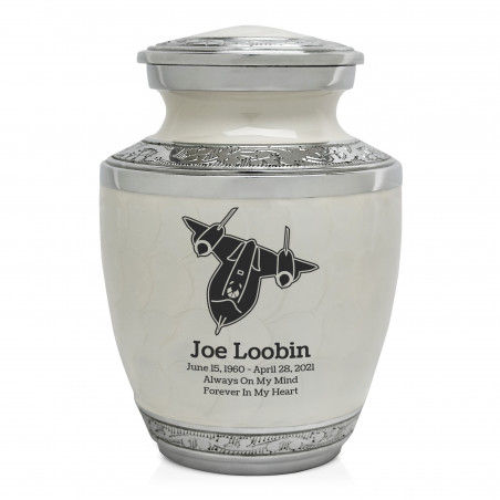 SR71 Jet Sharing Urn - Radiant White