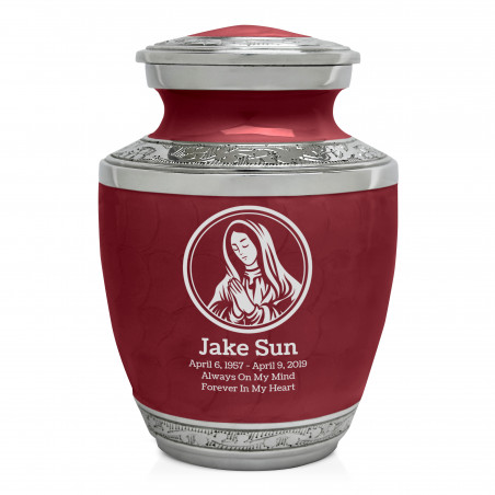Mother Mary Sharing Urn - Rose Red
