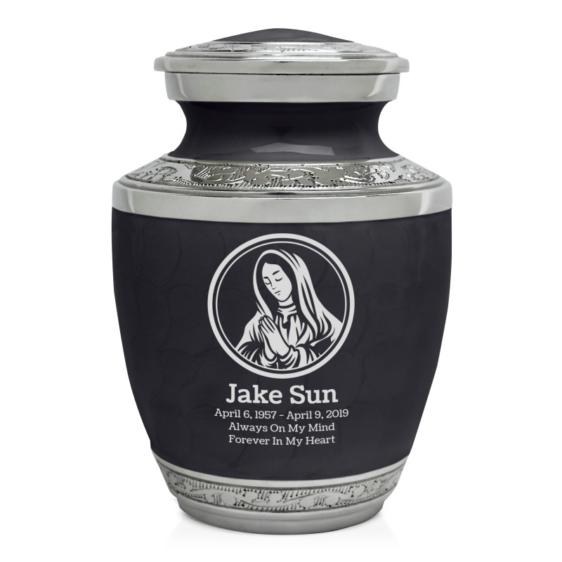 Mother Mary Sharing Urn - Ebony Black