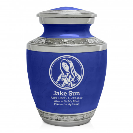 Mother Mary Sharing Urn - Royal Blue