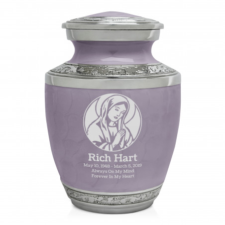 Virgin Mary Sharing Urn - Regal Purple