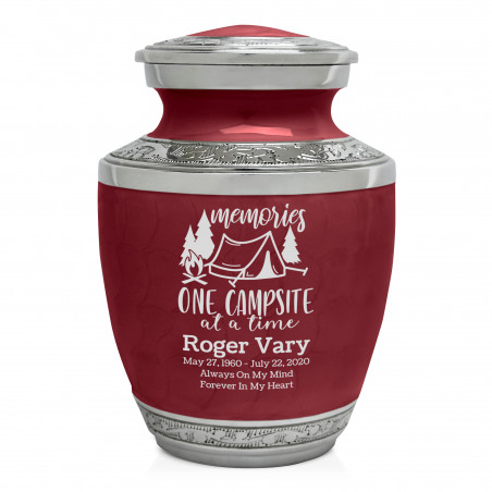 Tent Camping Sharing Urn - Rose Red